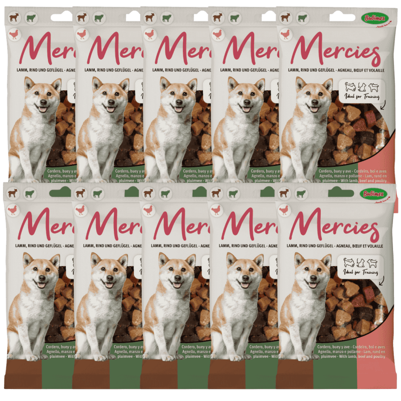 Snacks Bubimex Mercies Cordero, Buey y Ave 100 g | Premios Naturales para Perros | Supienso