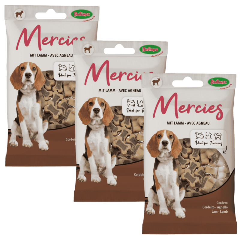 Snacks Bubimex Mercies Cordero y Arroz 100 g | Deliciosos Premios Naturales para Perros | Supienso