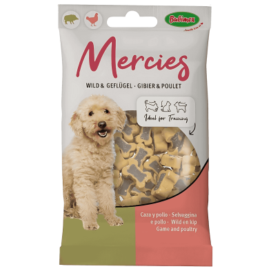 Snacks Bubimex Mercies Ave de Caza y Pollo 100 g | Alta Palatabilidad y Proteína Natural | Supienso