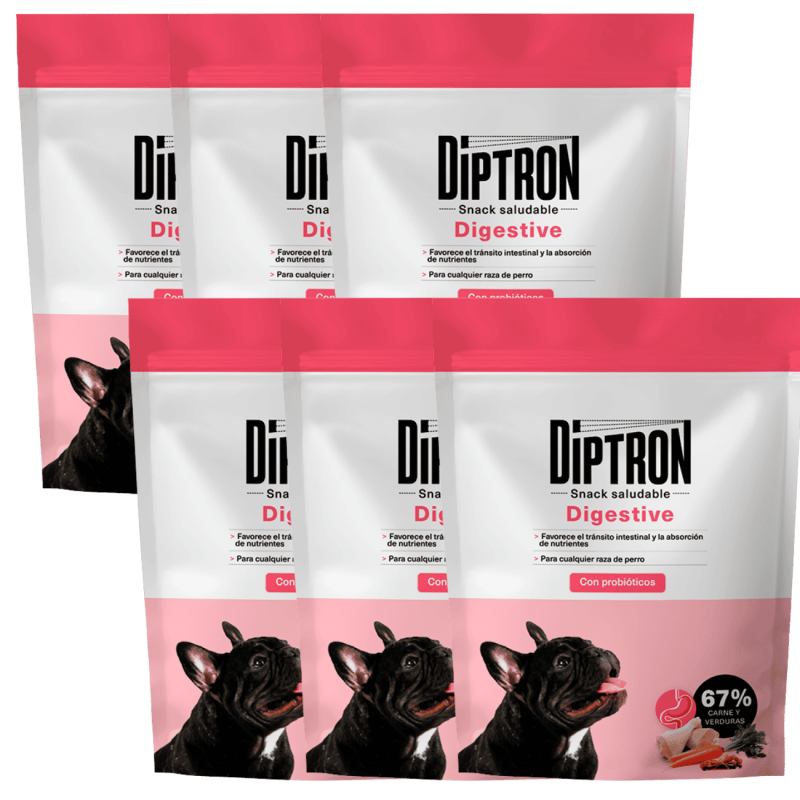 Diptron Snack Digestive 150 g | Premios Naturales con Probióticos para Perros | Supienso