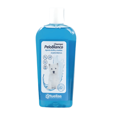 Champú para Perros de Pelo Blanco 4 Huellas – Realce Natural del Color y Brillo