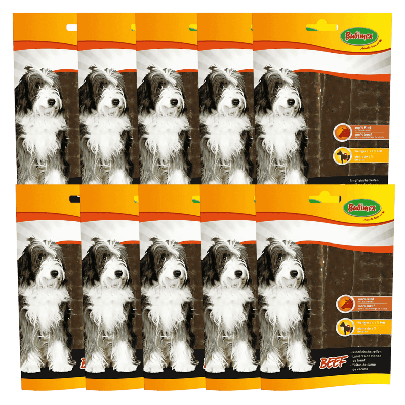 Bubimex Tiras de Bacon de Buey para Perros 60g – Snack Sabroso y Blando