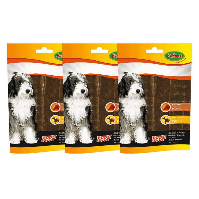Bubimex Tiras de Bacon de Buey para Perros 60g – Snack Sabroso y Blando