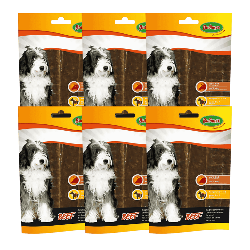 Bubimex Tiras de Bacon de Buey para Perros 60g – Snack Sabroso y Blando