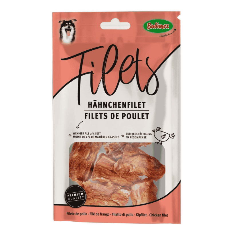 Bubimex Filets Tiras de Pollo para Perros 70g – Snack Natural Rico en Proteína