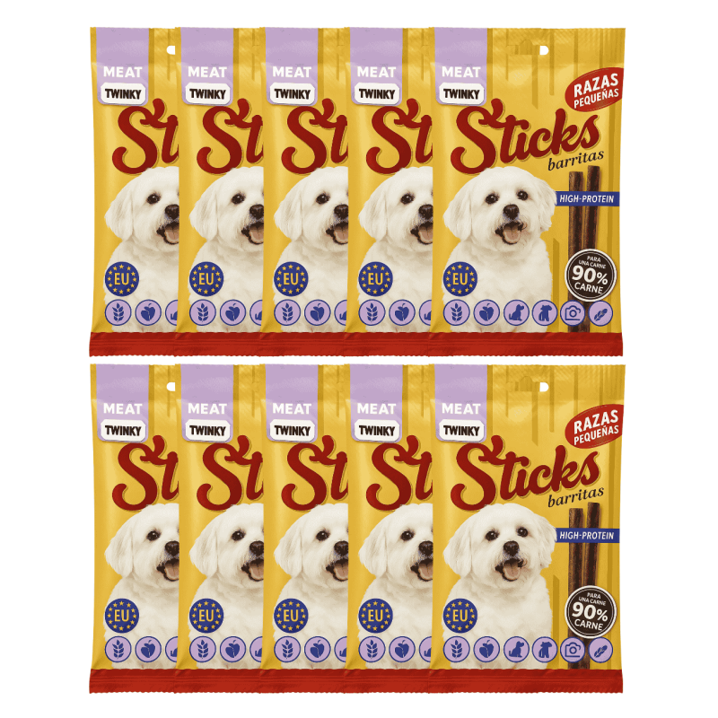 Twinky Sticks Barritas para Perros 90% Carne de Pato 3x36g – Snack Natural y Proteico