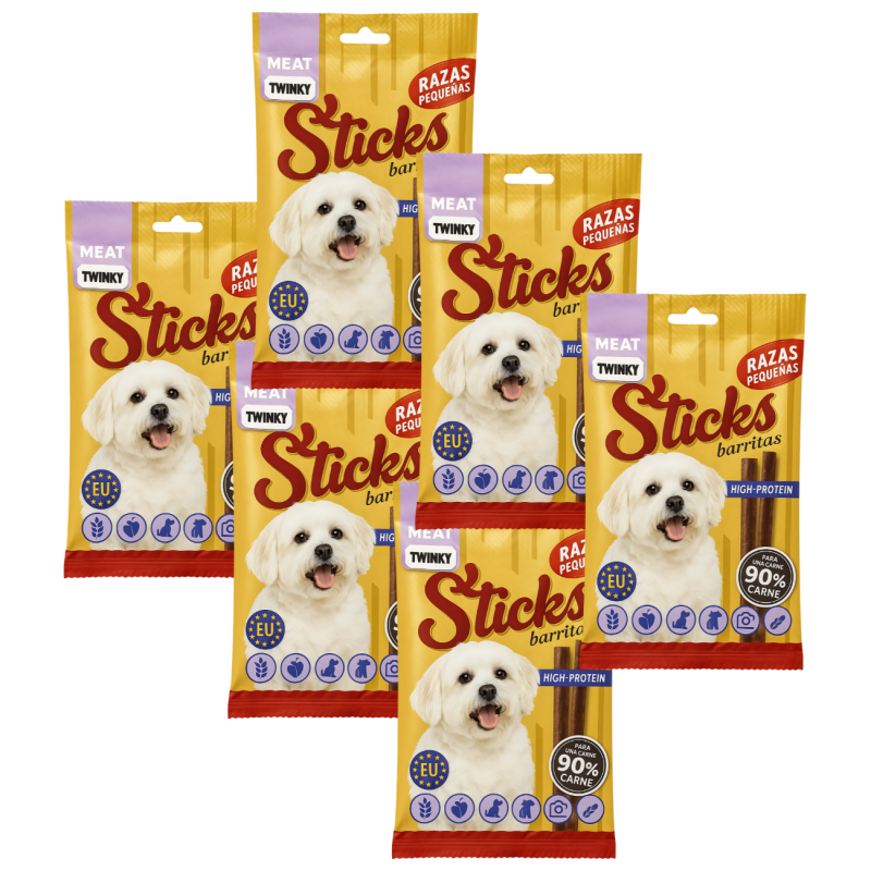 Twinky Sticks Barritas para Perros 90% Carne de Pato 3x36g – Snack Natural y Proteico