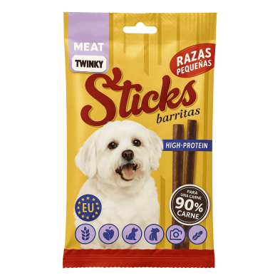 Twinky Sticks Barritas para Perros 90% Carne de Pato 3x36g – Snack Natural y Proteico