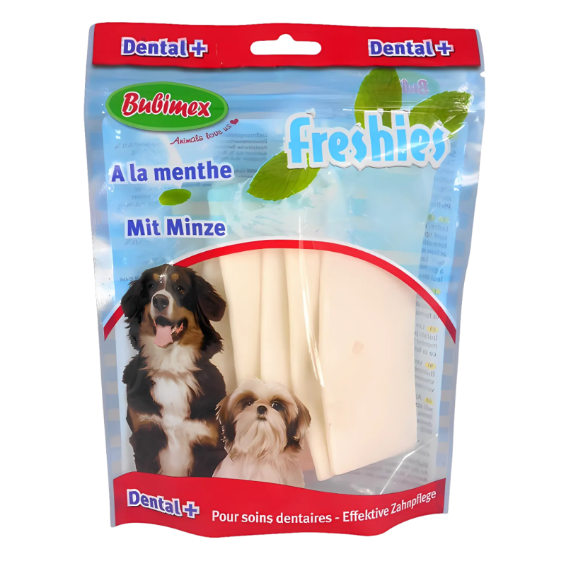 Bubimex Tiras Dentales de Menta para Perros – Pack de 6 Unidades Antisarro y Aliento Fresco