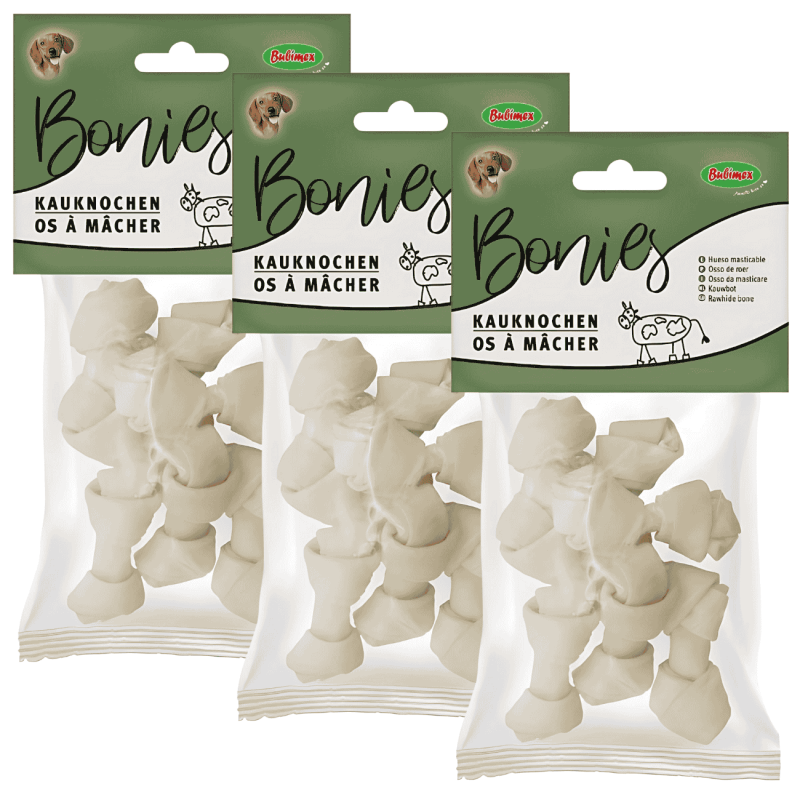 Hueso Anudado Bubimex 7 cm x6 – Perros Pequeños Snack Natural