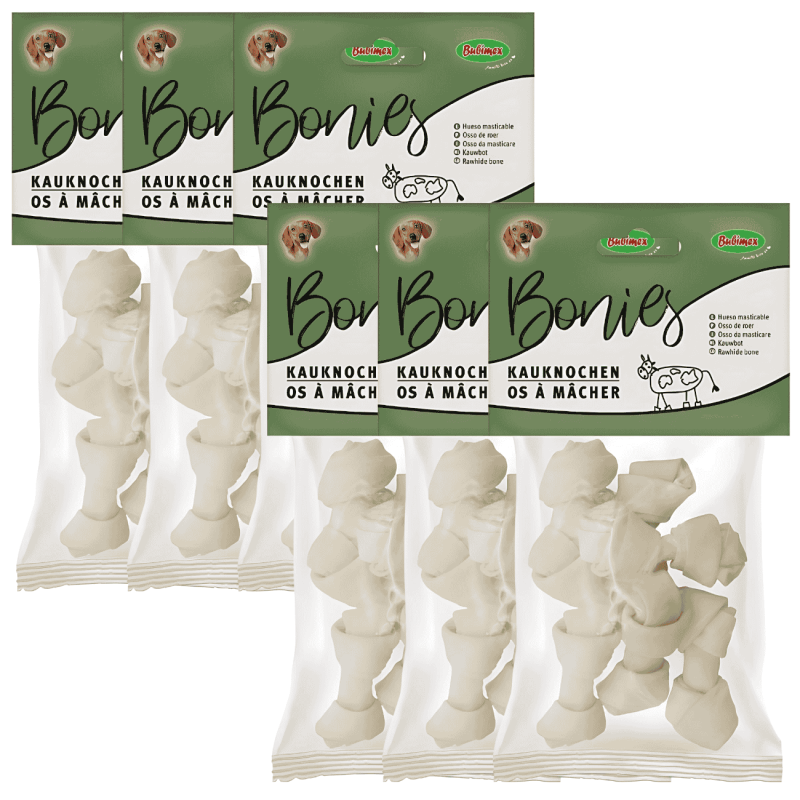 Hueso Anudado Bubimex 7 cm x6 – Perros Pequeños Snack Natural