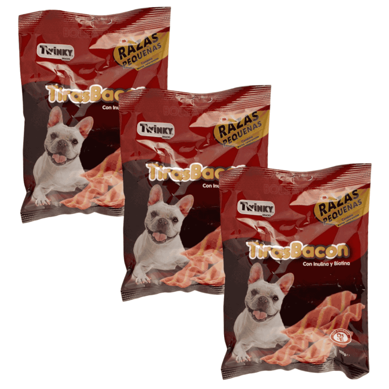 Twinky Tiras de Bacon para Perros – Snack Blando y Delicioso 100g