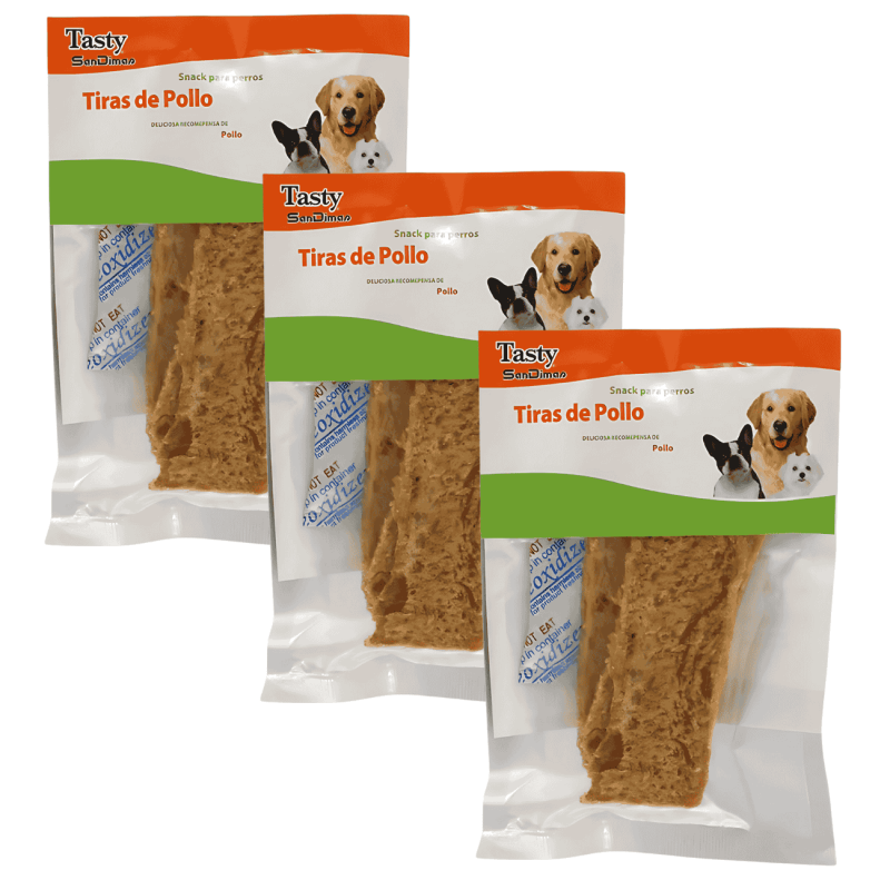 Natural Meat Tiras de Pollo Mister Dog 50g – Snack Natural Rico en Proteínas para Perros