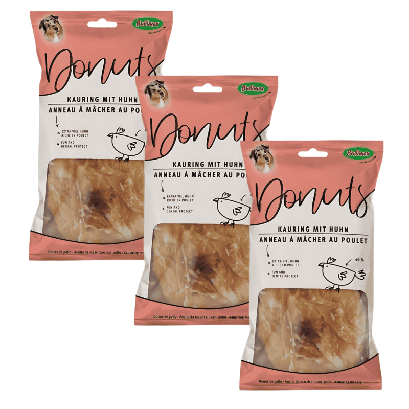 Bubimex Donuts de Pollo para Perros – Snack Natural y Delicioso 2 uds (150g)