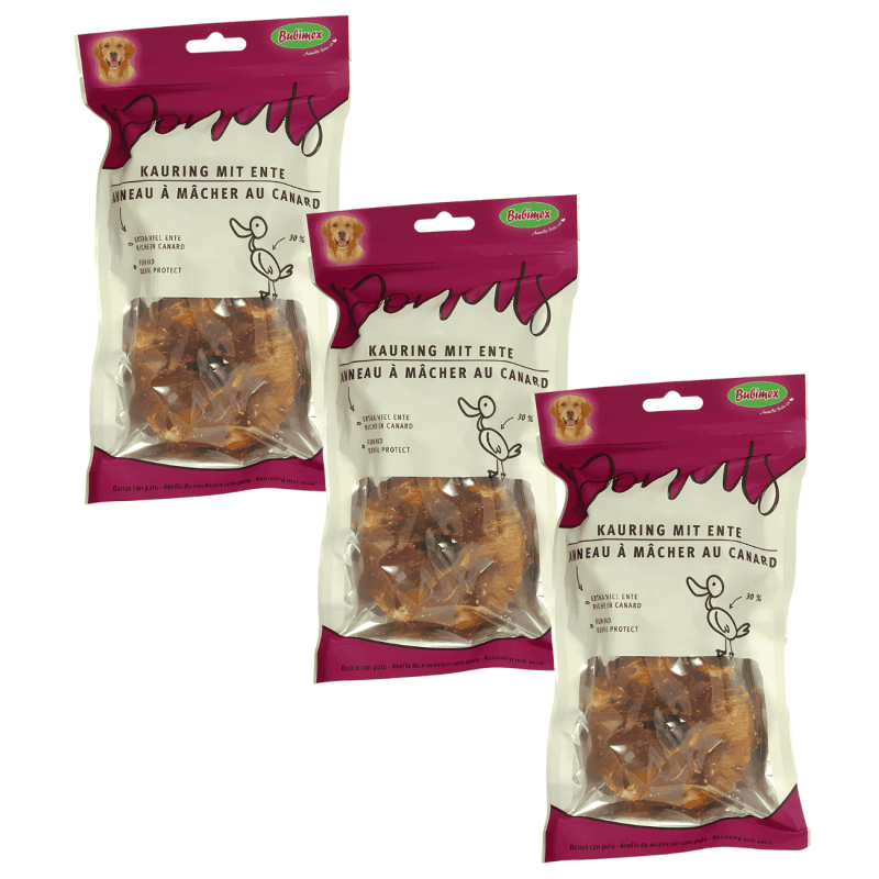 Bubimex Donuts de Pato para Perros – Snack Natural y Sabroso 2 uds (150g)