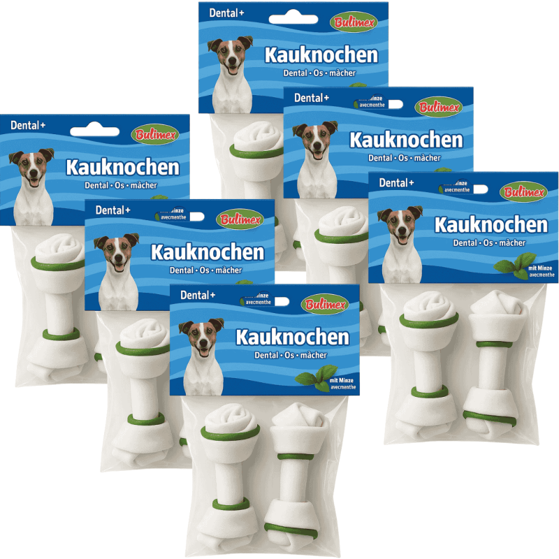 Bubimex Hueso Anudado de Menta | Snack Dental para Perros 11 cm