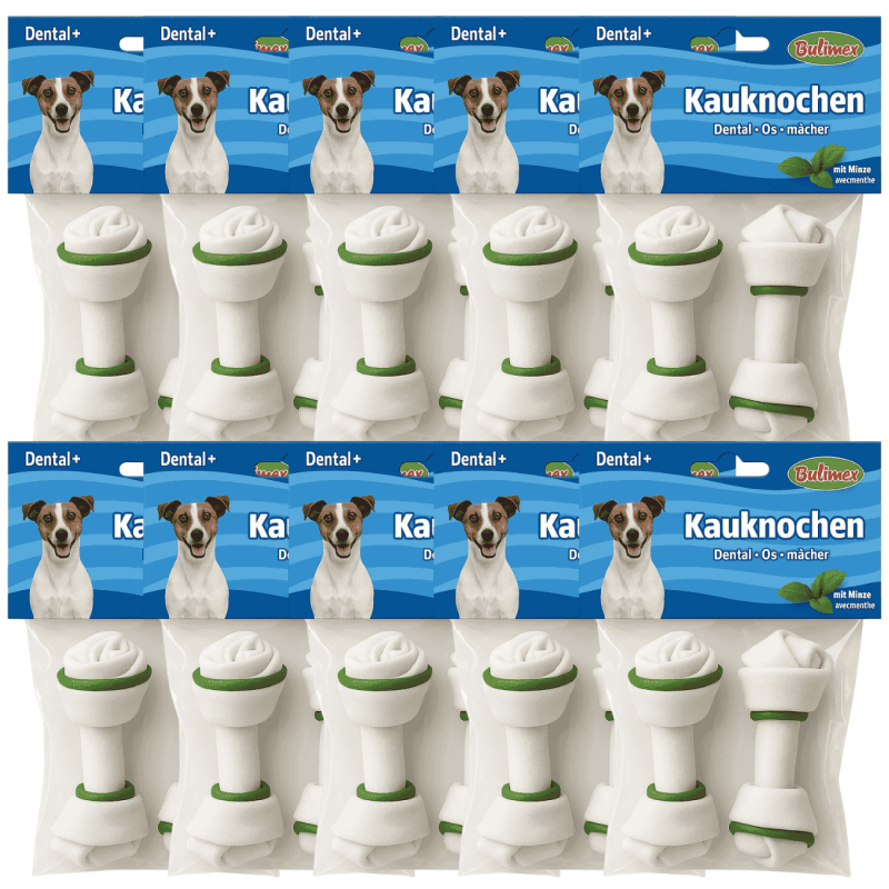 Bubimex Hueso Anudado de Menta | Snack Dental para Perros 11 cm