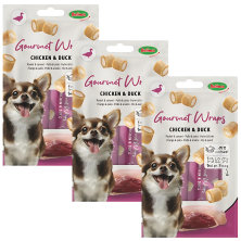 Bubimex Gourmet Wraps Pollo y Pato | Snack Natural y Proteico para Perros – 3x30 g