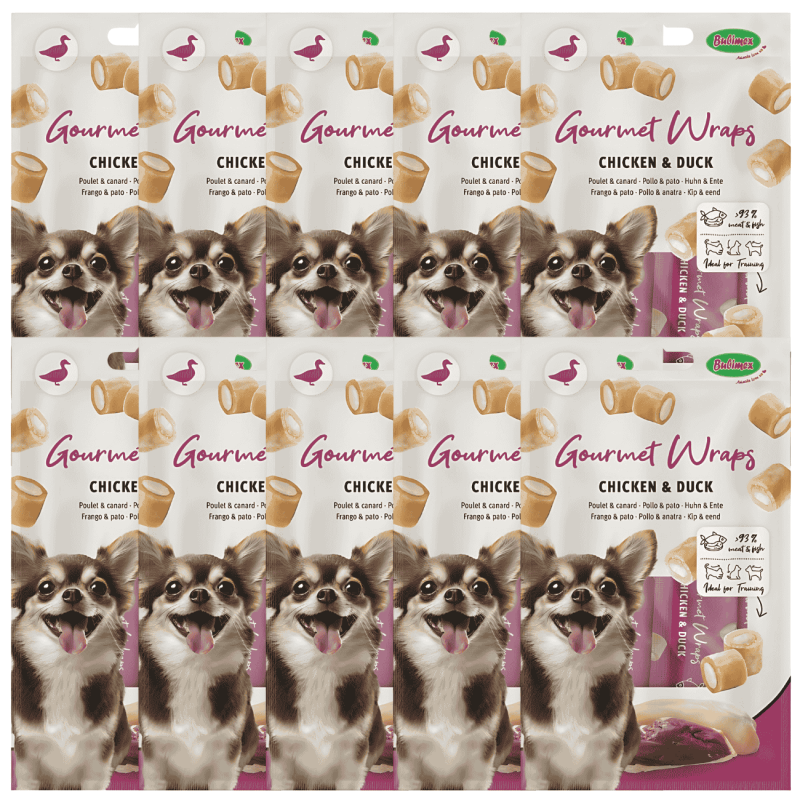 Bubimex Gourmet Wraps Pollo y Pato | Snack Natural y Proteico para Perros – 3x30 g