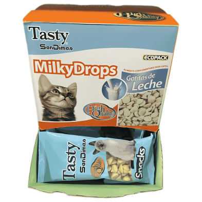 Tasty Snacks Gotitas de Leche | Delicioso Snack para Gatos Adultos – 50 g
