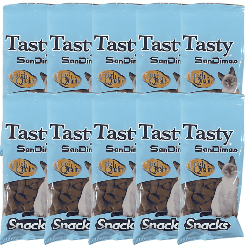 Tasty Snacks Rellenitos Crunch Pollo y Malta | Delicioso Snack Semihúmedo para Gatos – 50 g