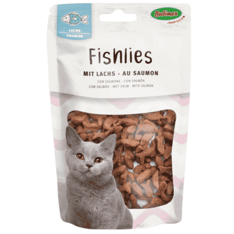 Bubimex Fishlies con Salmón | Snack Natural para Gatos – 50 g