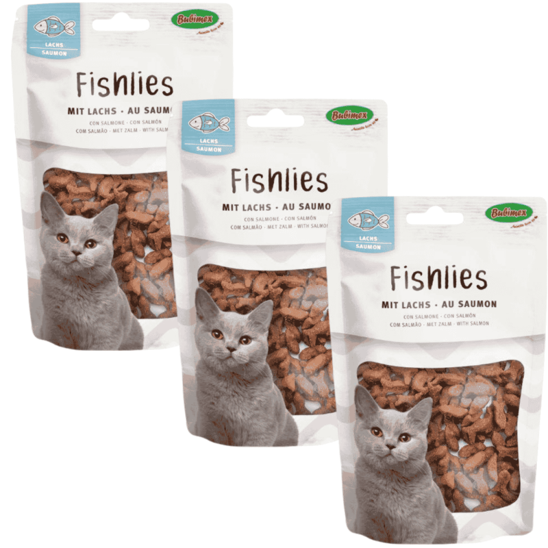 Bubimex Fishlies con Salmón | Snack Natural para Gatos – 50 g