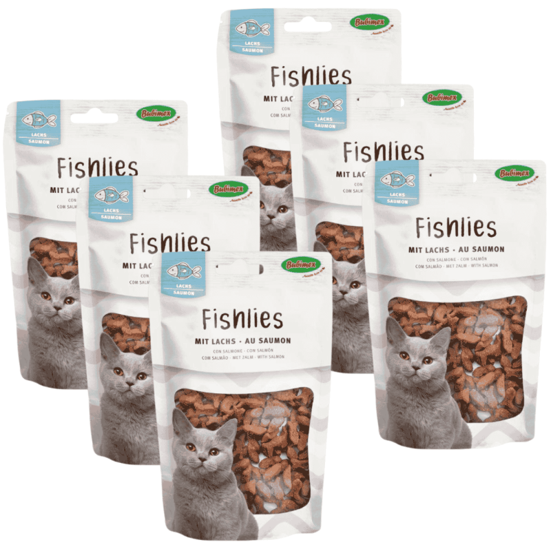 Bubimex Fishlies con Salmón | Snack Natural para Gatos – 50 g