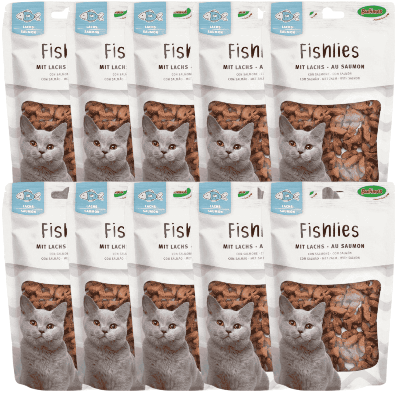 Bubimex Fishlies con Salmón | Snack Natural para Gatos – 50 g