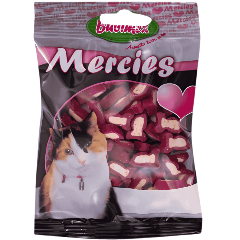 Bubimex Mercies con Salmón | Snack Natural y Saludable para Gatos – 100 g