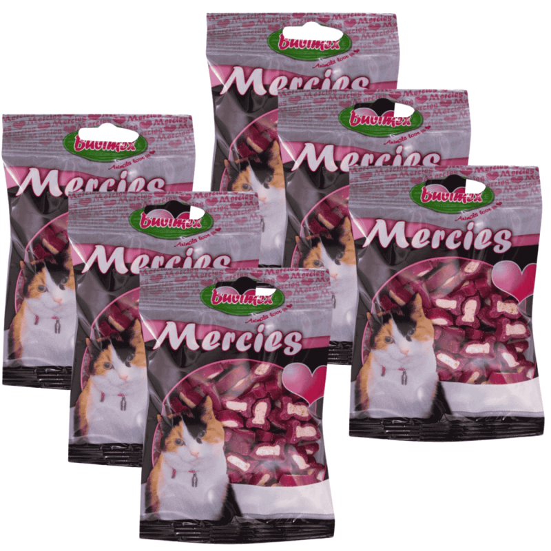 Bubimex Mercies con Salmón | Snack Natural y Saludable para Gatos – 100 g