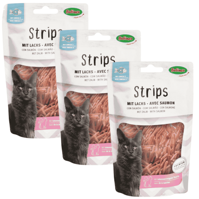 Bubimex Strips de Salmón | Snack Natural para Gatos – 50 g