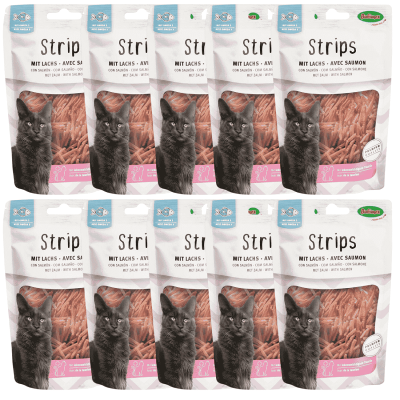 Bubimex Strips de Salmón | Snack Natural para Gatos – 50 g