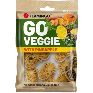 Golosina Veggie Piña de Flamingo | Snack Natural Bajo en Calorías
