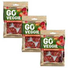 Golosina Veggie de Fresa Flamingo para Perros | 120 g