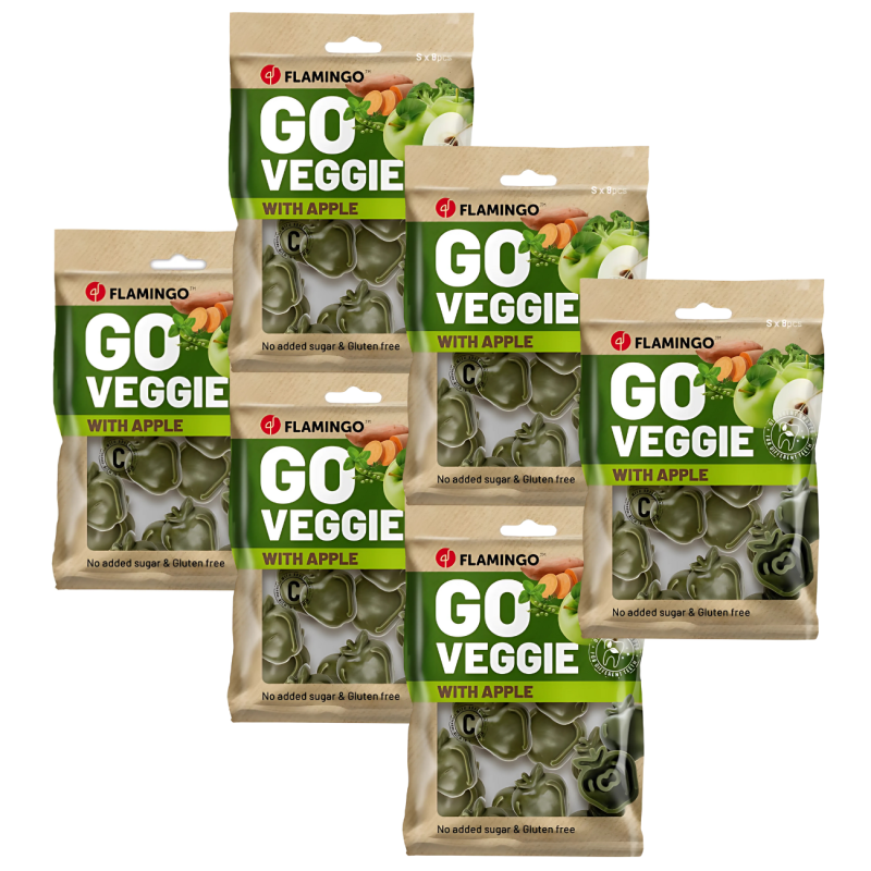 Golosina Veggie de Manzana Flamingo para Perros | 120 g