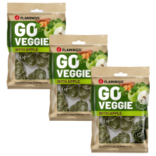 Golosina Veggie de Manzana Flamingo para Perros | 120 g