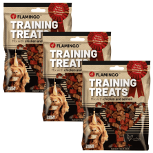 Golosina Mini Huesos para Perros Flamingo 100g | Snack de Entrenamiento Saludable