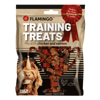 Golosina Mini Huesos para Perros Flamingo 100g | Snack de Entrenamiento Saludable