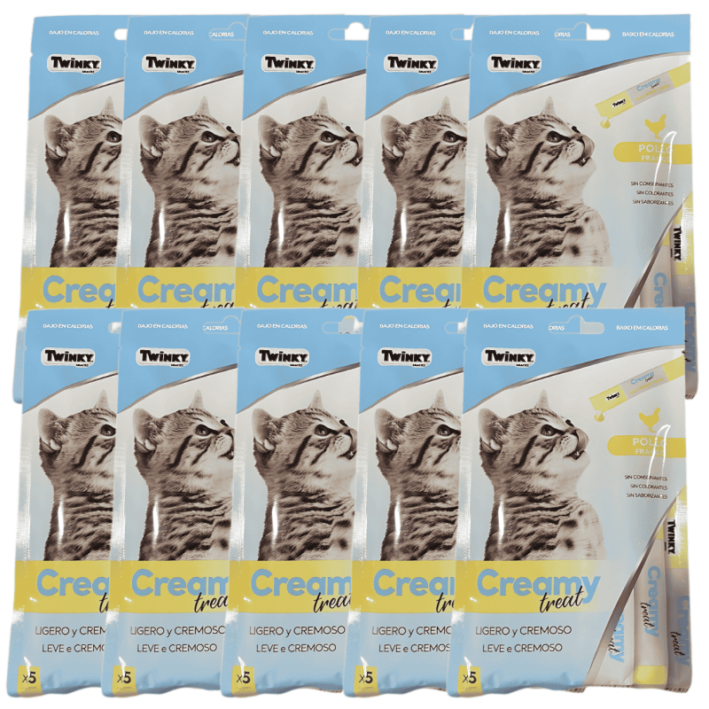 Twinky Creamy Treat Pollo | Snack Cremoso para Gatos – 5x15 g