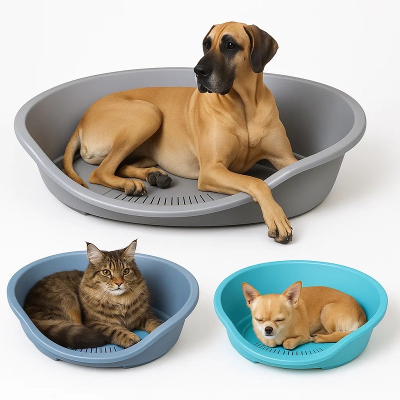 Cama de Plástico Letti Nº4 para Mascotas – 95 x 70 x 29 cm