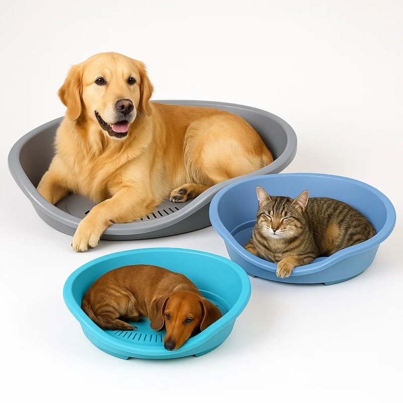Cama de Plástico Letti Nº4 para Mascotas – 95 x 70 x 29 cm