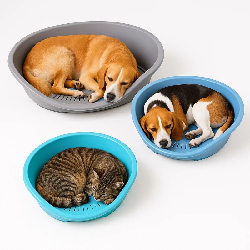 Cama de Plástico Letti Nº2 para Mascotas – 60 x 40 x 20 cm