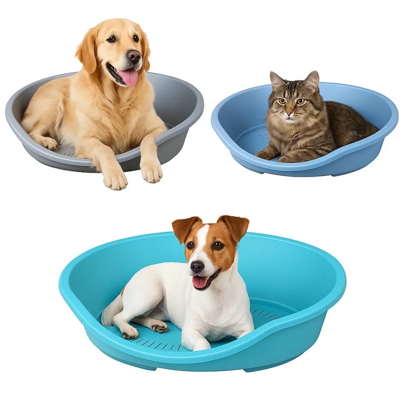 Cama de Plástico Letti Nº2 para Mascotas – 60 x 40 x 20 cm