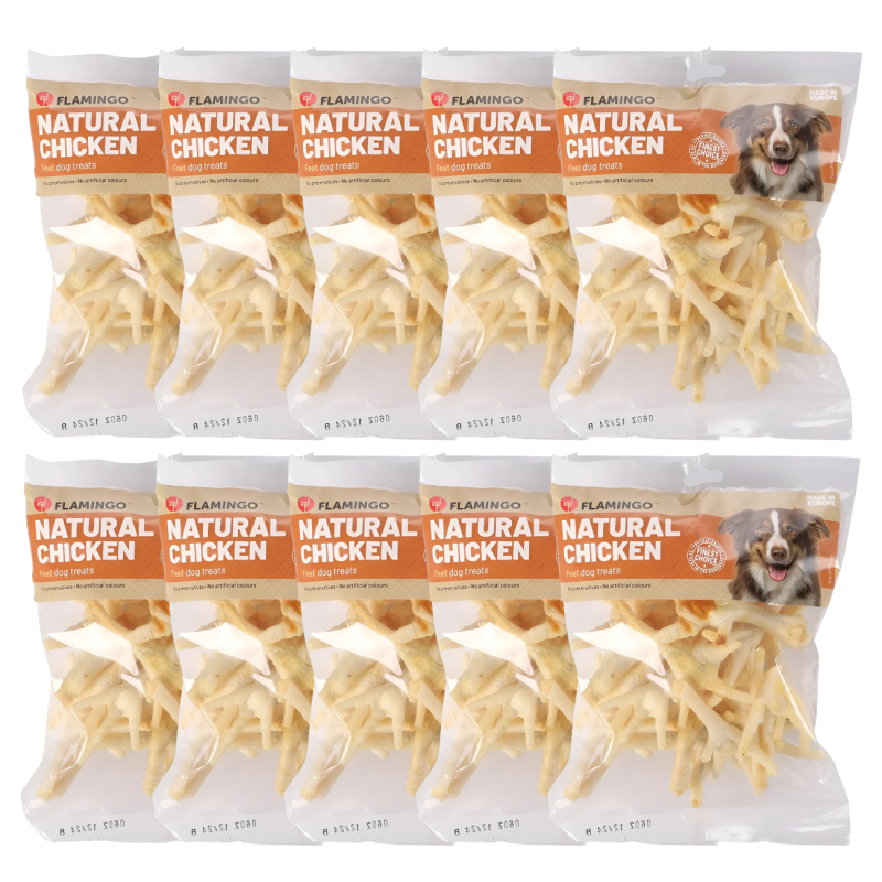 Patas de Pollo Naturales Flamingo para Perros | 200 g