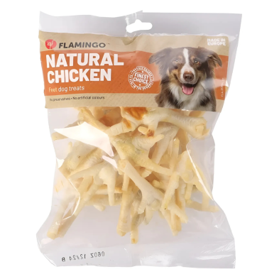 Patas de Pollo Naturales para Perros Flamingo 200g | Snack Natural y Sin Aditivos