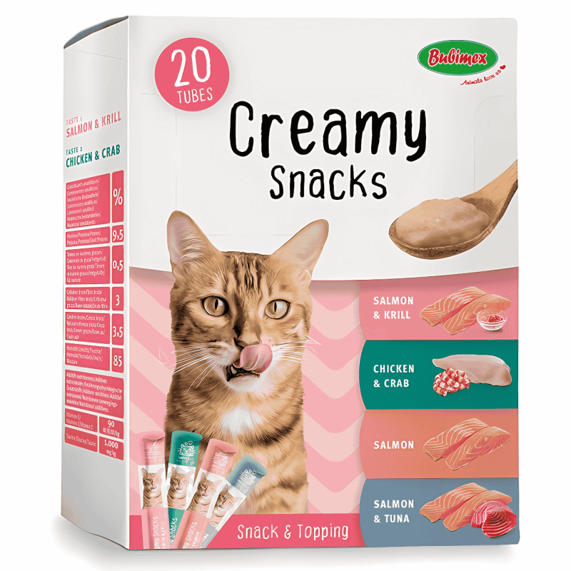 Snacks Cremosos Bubimex Multipack 20 Unidades para Gatos – 300 gr