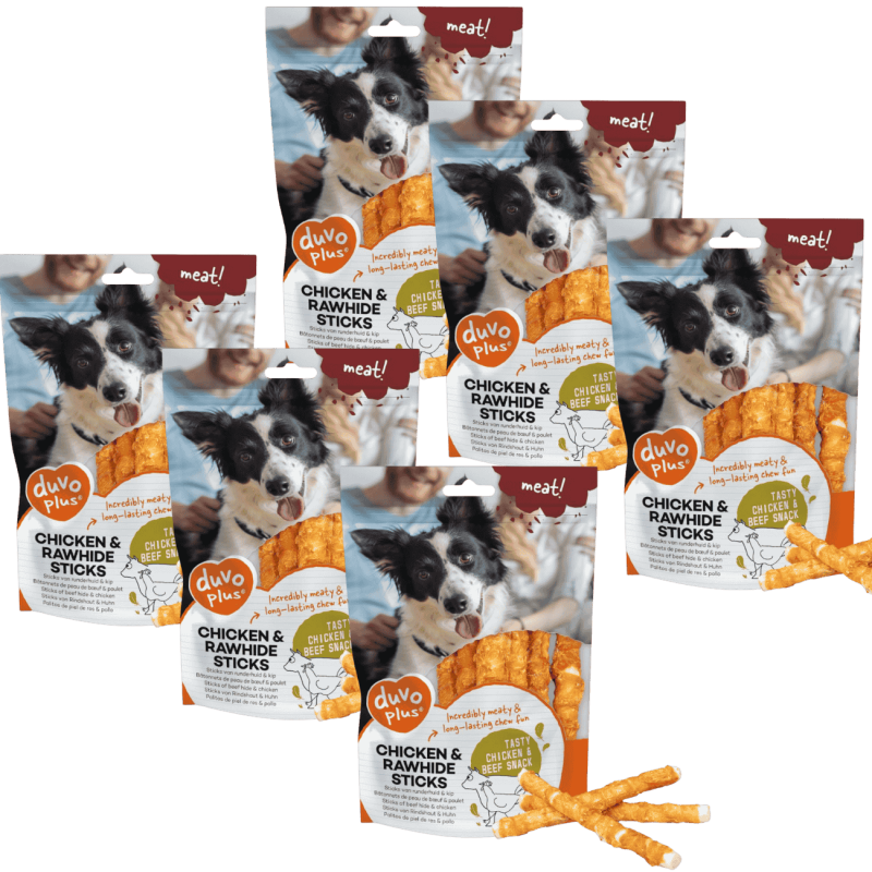 DUVO Palito Piel de Res con Pollo para Perros | 12,5 cm (100 gr)