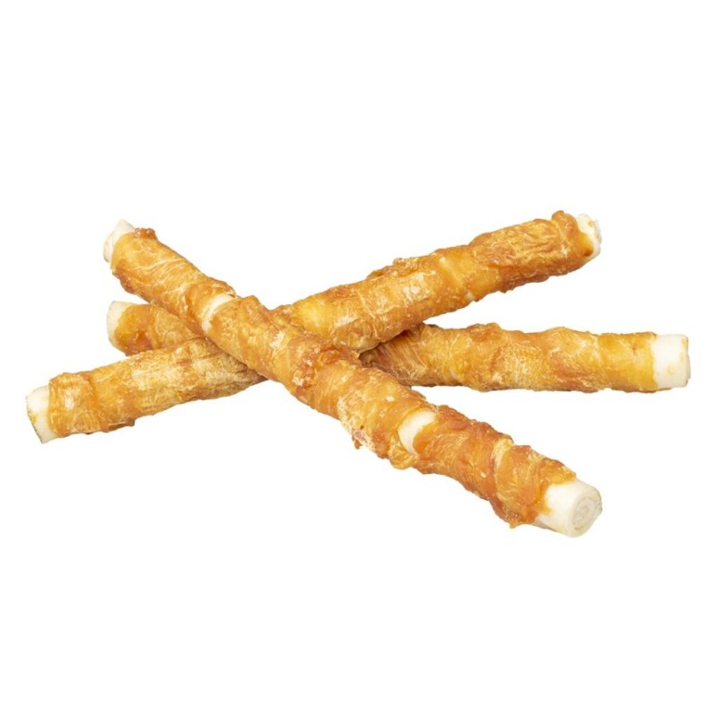 Golosina Palito DUVO Piel de Res con Pollo 12,5 cm – 100 gr