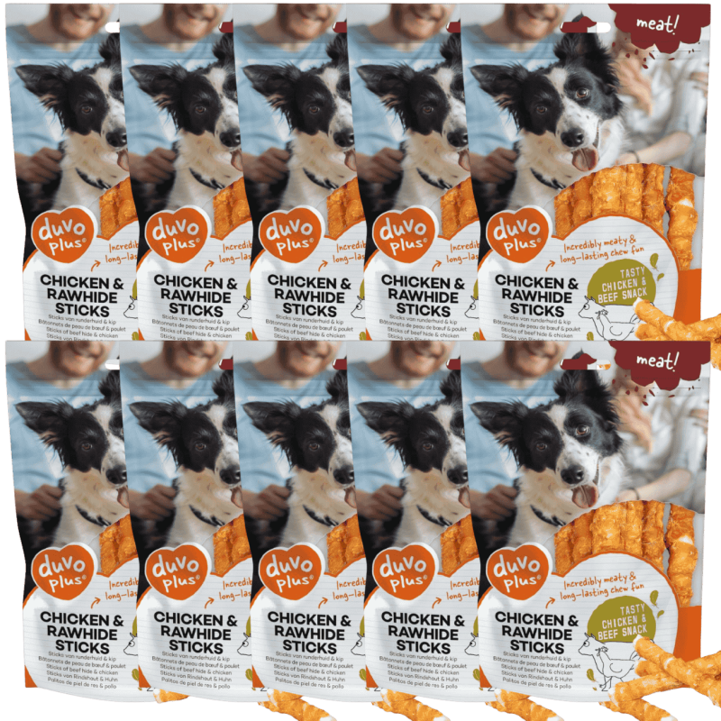 DUVO Palito Piel de Res con Pollo para Perros | 12,5 cm (100 gr)